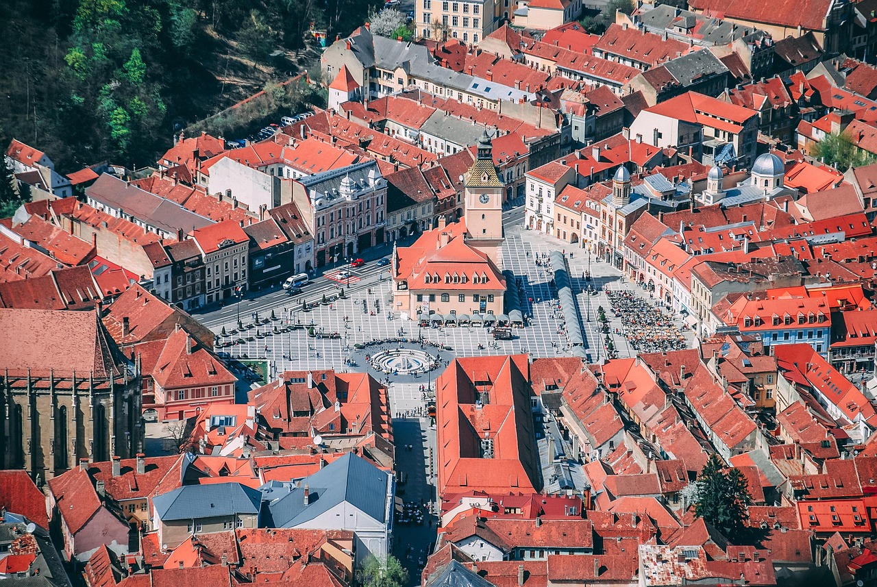 Buildings, City, Aerial view image